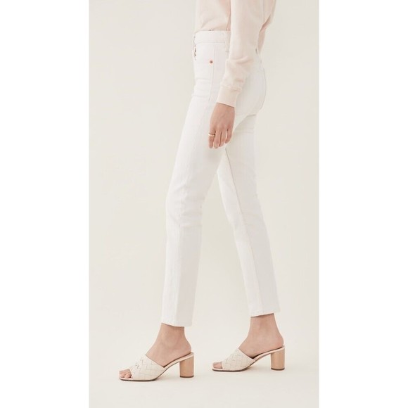 RE/DONE REDONE Originals 90s High Rise Ankle Crop Cream Vintage White Sz 24 / 0 - Picture 5 of 11